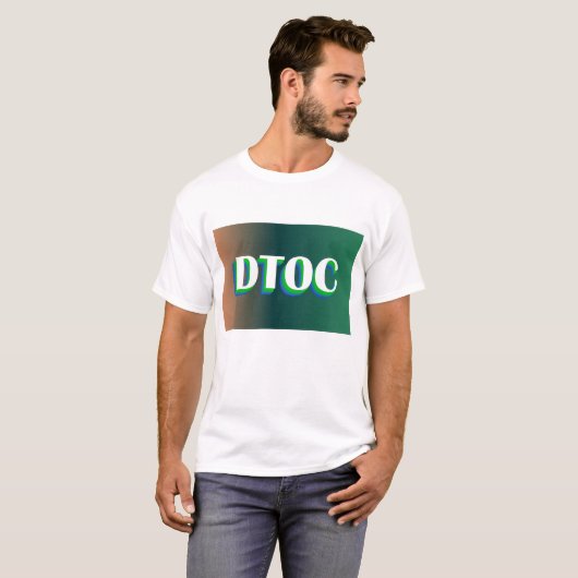DTOC Fett Tech-Logo - Modernes Geschäftsmodell T-Shirt (Vorne ganz)