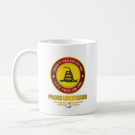 DTOM - Proud Libertarian Kaffeetasse (Links)