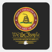 DTOM - Rechenschaftspflicht Quadratischer Aufkleber (Vorderseite)