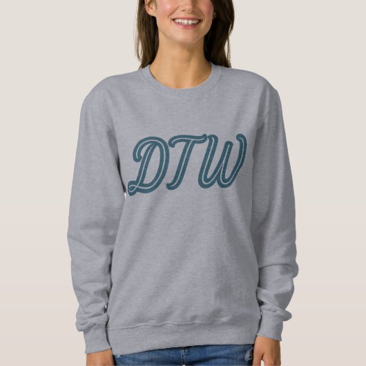 DTW Detroit Airport Code - Michigan Reisegift Sweatshirt (Vorderseite)