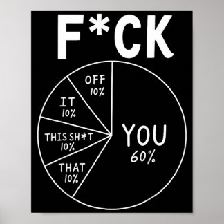 Du 60 Prozent lustige Tortengrafik Sarkastischer H Poster