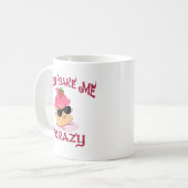 Du Bake Me Crazy Strawberry Pink Cupcake Summer Kaffeetasse (Vorderseite Links)