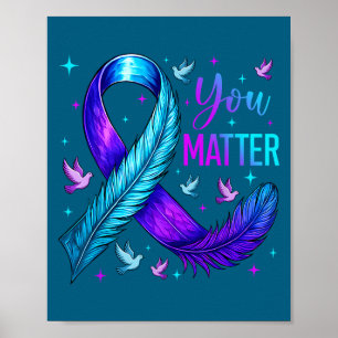 Du Band Vogel Suizidpräventionsbewusstsein  Poster