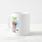 Du baust Girl Funny Pflanze Puff Kaffeetasse (Vorderseite Links)
