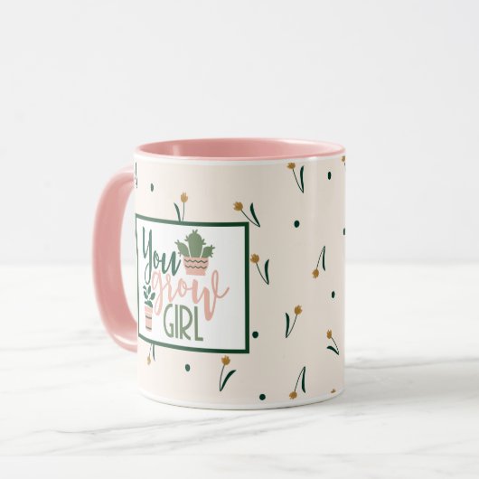 Du baust Girl Pflanze Lover Coffee Tasse (Vorderseite Links)