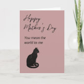 Du bedeutest mir die Welt Katze Muttertag Karte (Vorderseite)