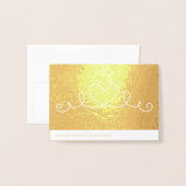 Du befeuchtest mein Leben auf Gold Folienkarte (Rückseite mit Umschlag)