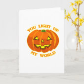 Du befeuchtest mein weltHalloween-Kürbis Karte (Gelbe Blume)