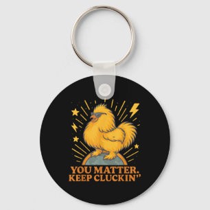 Du Behalte Cluckin Funny Chicken Pun Schlüsselanhänger
