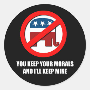 Du behalte deine Moral, und ich behalt meinen Runder Aufkleber