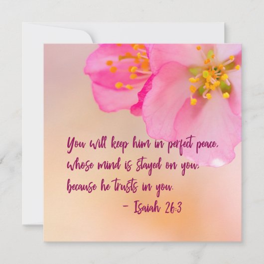 Du Behalte ihm Christliche florale Inspiration (Vorderseite)