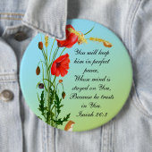 Du behalte ihn in einem vollkommenen Friedensbibel Button (Beispiel)