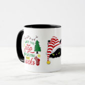 Du bekommst Socken Angry Cat Weihnachten Tasse (Vorderseite Links)