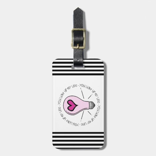 Du beleuchtest mein Leben Gepäckanhänger (Vorderseite vertikal)