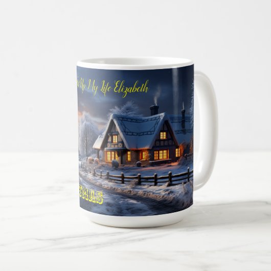 Du beleuchtest mein Leben Kaffeetasse (VorderseiteRechts)