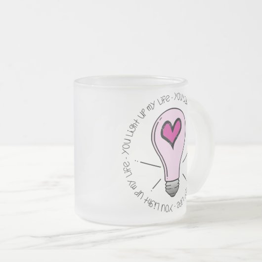 Du beleuchtest mein Leben Mattglastasse (VorderseiteRechts)