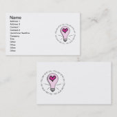 Du beleuchtest mein Leben Visitenkarte (Vorne/Hinten)