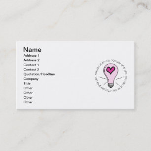 Du beleuchtest mein Leben Visitenkarte