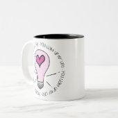 Du beleuchtest mein Leben Zweifarbige Tasse (Vorderseite Links)