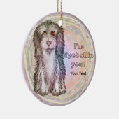 Du beobachtest mich Schäferhund Keramik Ornament (Rechts)