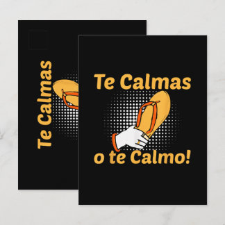 Du beruhigst dich oder ich beruhige dich Spanische Einladungspostkarte