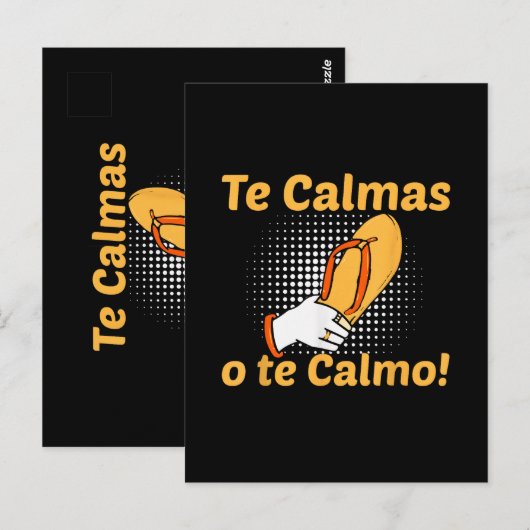 Du beruhigst dich oder ich beruhige dich Spanische Postkarte (Vorne/Hinten)