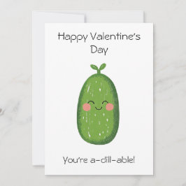 Du bist A-Dill-Able! - Funny Pickle Valentinstag Karte
