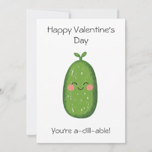 Du bist A-Dill-Able! - Funny Pickle Valentinstag Karte