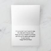 Du bist (addiere das Alter) huh? Geburtstag Karte (Innenseite)