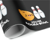 Du bist Adora-Bowl Funny Bowling Pun Dark BG Geschenkpapier (Rolleneckpunkt)