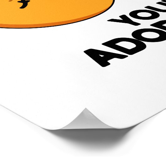 Du bist Adora-Bowl Funny Bowling Pun Poster (Ecke)