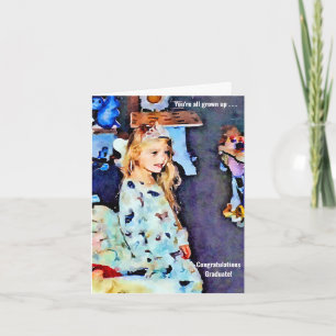Du bist alle erwachsen, Girl Abschluss Card Karte