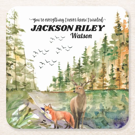 Du bist alles, was ich nie wusste, dass ich Wild B Rechteckiger Pappuntersetzer (Vorderseite)