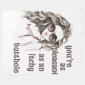 Du bist angenehm fleecedecke (Vorderseite (Horizontal))