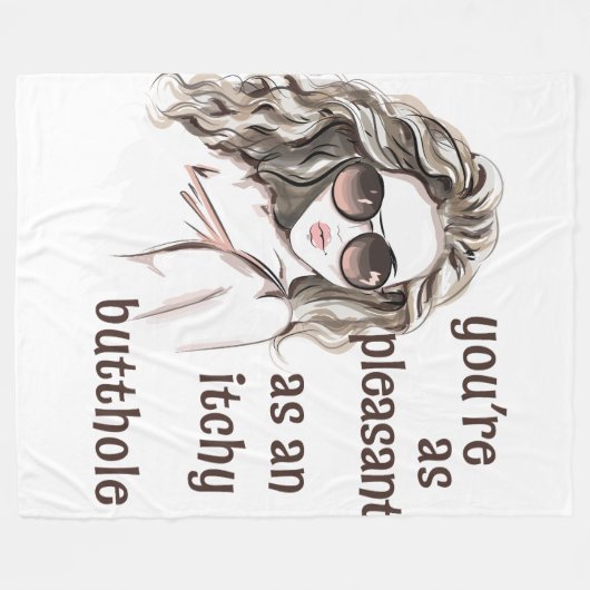 Du bist angenehm fleecedecke (Vorderseite (Horizontal))