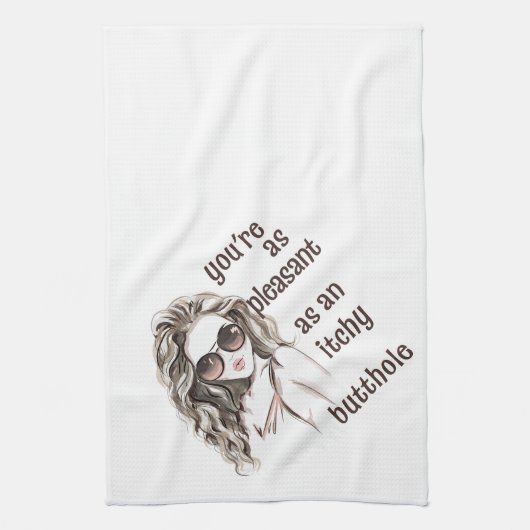 Du bist angenehm geschirrtuch (Vertikal)