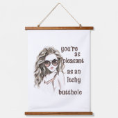 Du bist angenehm wandteppich mit holzrahmen (Vorderseite)