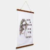 Du bist angenehm wandteppich mit holzrahmen (Gewinkelt)