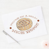 Du bist auf der Stelle! Nice Work Teacher Cinnamon Ovaler Aufkleber (Umschlag)