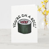 Du bist auf einem Roll-Spicy Thunfisch japanischen Karte (Gelbe Blume)