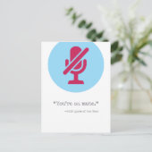 Du bist auf Mute / 2020 Zoom Joke Postkarte (Stehend Vorderseite)