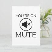 Du bist auf Mute. Dankeskarte (Stehend Vorderseite)