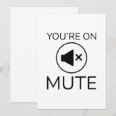 Du bist auf Mute. Dankeskarte (Vorne/Hinten)