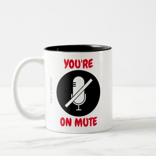 Du bist auf Mute Funny Mug Zweifarbige Tasse (Links)