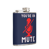 Du bist auf Mute Funny Zoom Meme Flachmann (Rechts)