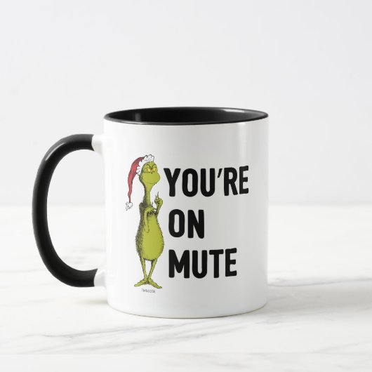 Du bist auf Mute. | Grinch Funny Tasse (Links)