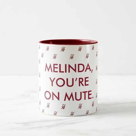 Du bist auf Mute| Individuelle Name Geschenk Tasse (Mittel)