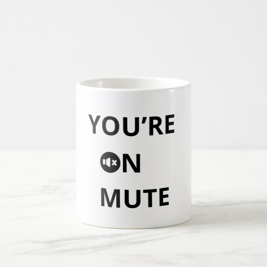 Du bist auf Stumm Kaffeetasse (Mittel)