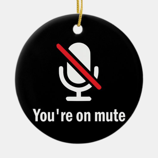 Du bist auf Stumm Keramik Ornament (Vorne)