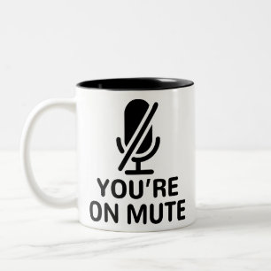 Du bist auf stumm zweifarbige tasse